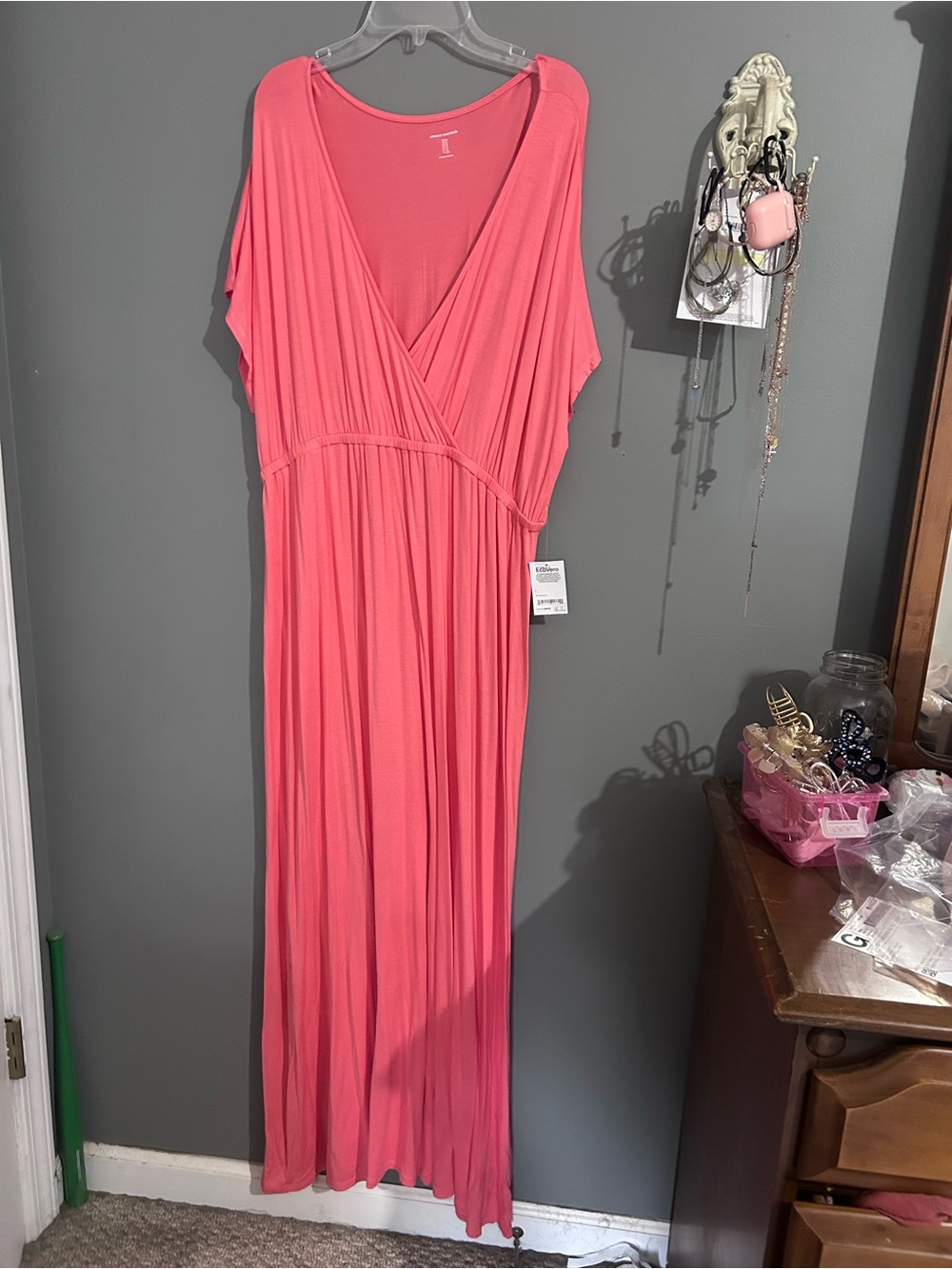 NWT XL Coral Pink Maxi Dress